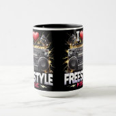 I Liebe Freestyle Music Tasse (Zentrum)