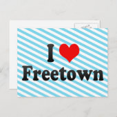 I Liebe Freetown, Sierra Leone Postkarte (Vorne/Hinten)