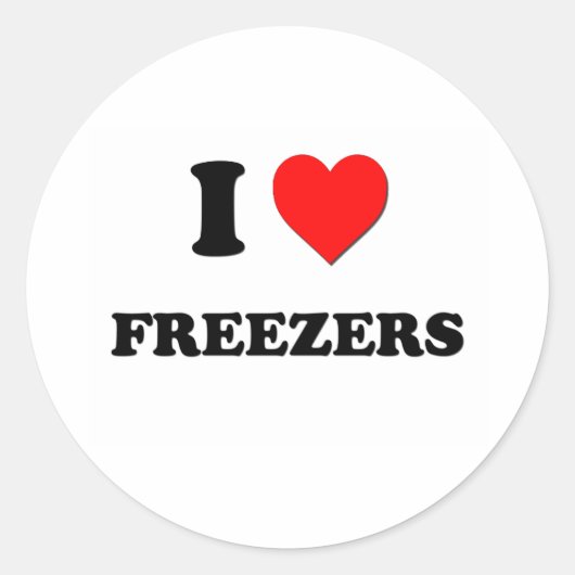 I Liebe Freezers Runder Aufkleber (Vorderseite)