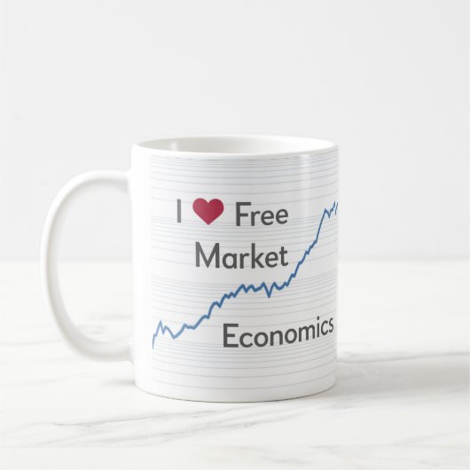 I Liebe Freie Marktwirtschaft lustig Kaffeetasse (Links)