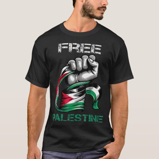 I Liebe Freie Palästinafahne Rett Gaza-Streifen Pa T-Shirt (Vorderseite)