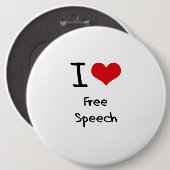 I Liebe-freie Rede Button (Vorne & Hinten)