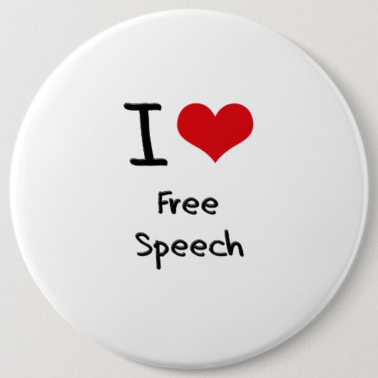 I Liebe-freie Rede Button (Vorderseite)