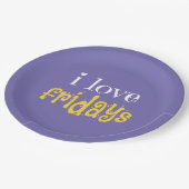 I Liebe Freitags Pappteller (Schrägansicht)