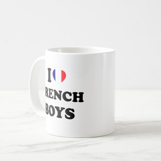 I Liebe French Boys Kaffeetasse (Vorderseite Links)