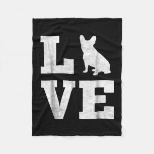I Liebe French Bulldog Frenchie Dog Lover Eigentüm Fleecedecke