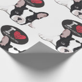 I Liebe French Bulldog Geschenkpapier (Ecke)
