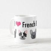 I Liebe French Bulldog Tasse - Franziskanerin (Vorderseite Links)