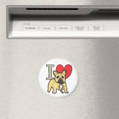 I Liebe French Bulldogs Magnet (In Situ (Geschirrspüler))