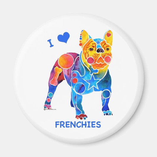 I Liebe French Bulldogs Magnet (Vorne)