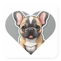 I LIEBE FRENCH BULLDOGS Niedlicher Cartoon Welpe i