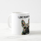 I Liebe French Bulldogs Tasse (Vorderseite Links)