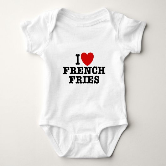 I Liebe French Fries Baby Strampler (Vorderseite)