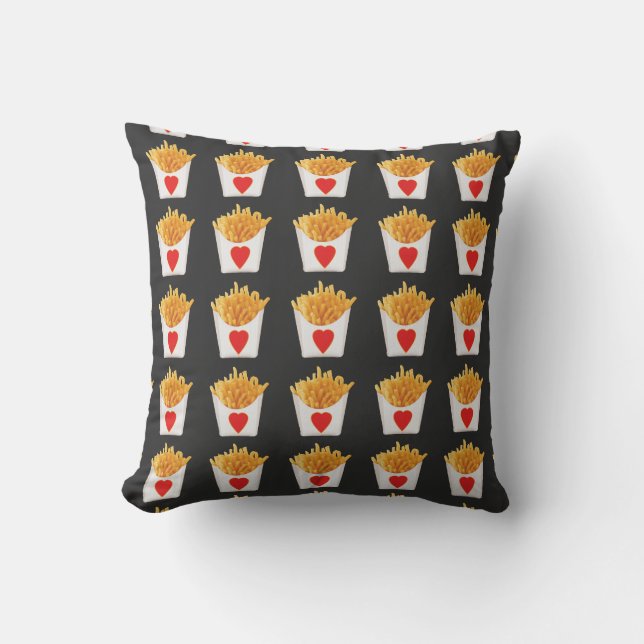 I Liebe French Fries Kissen (Vorderseite)