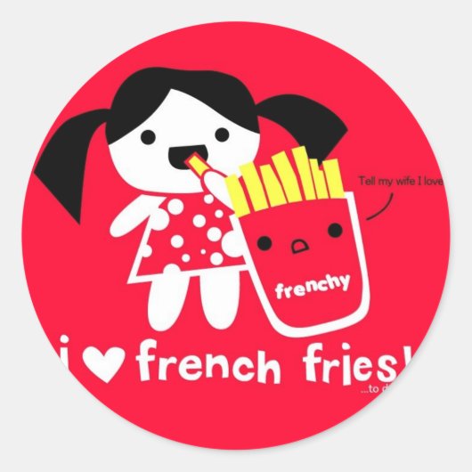 I LIEBE FRENCH FRIES STICKER (Vorderseite)