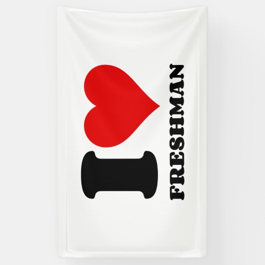I LIEBE FRESHMAN HERZEN BANNER (Vertikal)