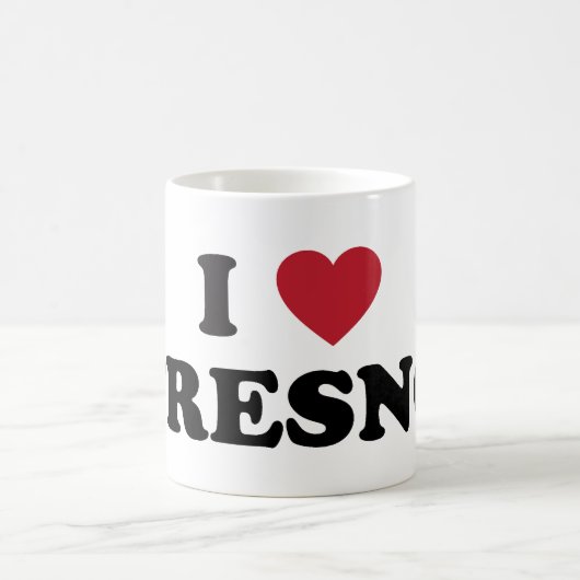 I Liebe Fresno Kalifornien Kaffeetasse (Mittel)