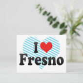 I Liebe Fresno Postkarte (Stehend Vorderseite)