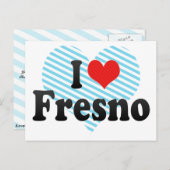 I Liebe Fresno Postkarte (Vorne/Hinten)