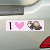 I Liebe-Frettchen Autoaufkleber (Auf Auto)