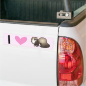 I Liebe-Frettchen Autoaufkleber (Auf Lkw)
