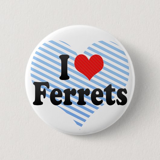 I Liebe-Frettchen Button (Vorderseite)