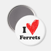 I Liebe Frettchen Magnet (Vorderseite/Rückseite)