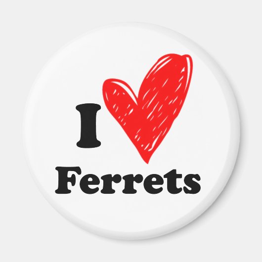 I Liebe Frettchen Magnet (Vorne)