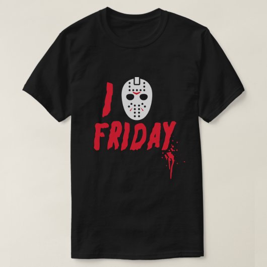 I LIEBE FRIDAYS HORROR FAN T-Shirt (Design vorne)