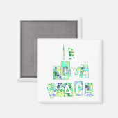 I Liebe Frieden Magnet (Vorderseite/Rückseite)