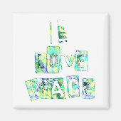 I Liebe Frieden Magnet (Vorne)