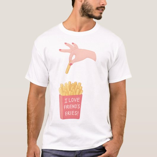 I Liebe Friends Funny Pun T-Shirt (Vorderseite)