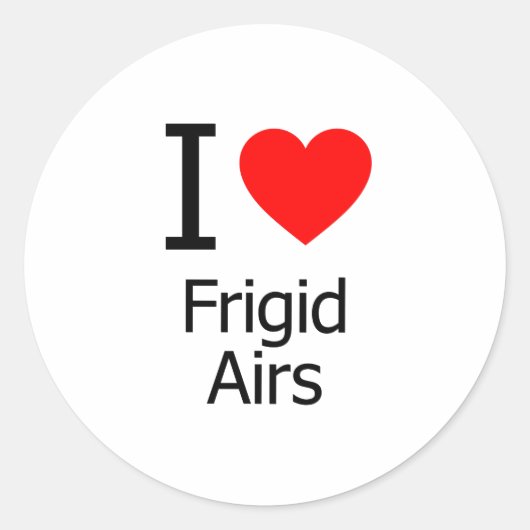 I Liebe Frigid Air Runder Aufkleber (Vorderseite)