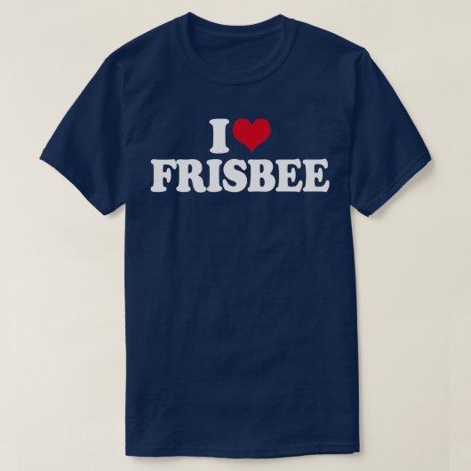 I Liebe Frisbee Disk Golf T-Shirt (Design vorne)