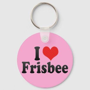 I Liebe Frisbee Schlüsselanhänger