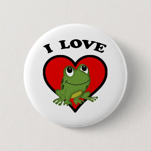 I Liebe Frogs Button (Vorderseite)