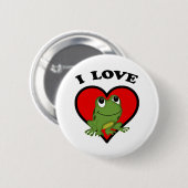 I Liebe Frogs Button (Vorne & Hinten)