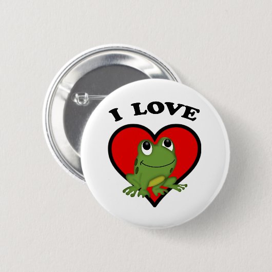I Liebe Frogs Button (Vorne & Hinten)