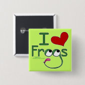 I Liebe FROGS Button (Vorne & Hinten)