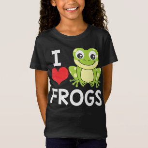 I Liebe Frogs Funny Animal Frog Lover Amphibien T-Shirt