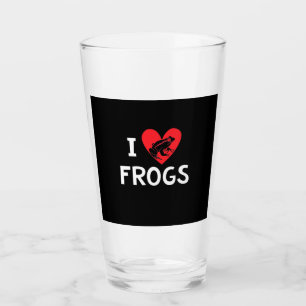 I Liebe Frogs Glas
