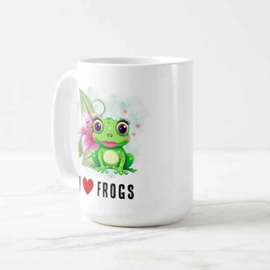 I Liebe Frogs Kaffee Tasse (Vorderseite Links)