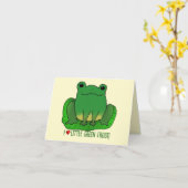 I Liebe Frogs Karte (Gelbe Blume)