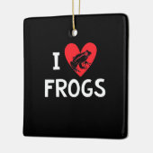 I Liebe Frogs Keramikornament (Links)