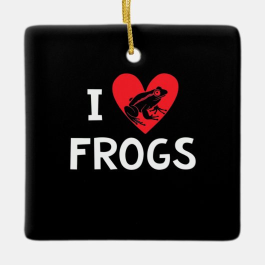 I Liebe Frogs Keramikornament (Vorderseite)