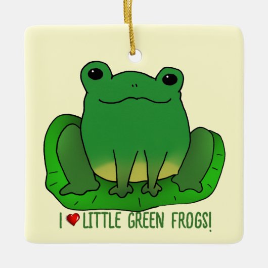 I Liebe Frogs Keramikornament (Vorderseite)