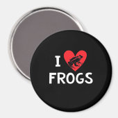 I Liebe Frogs Magnet (Vorderseite/Rückseite)