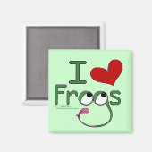 I Liebe FROGS Magnet (Vorderseite/Rückseite)