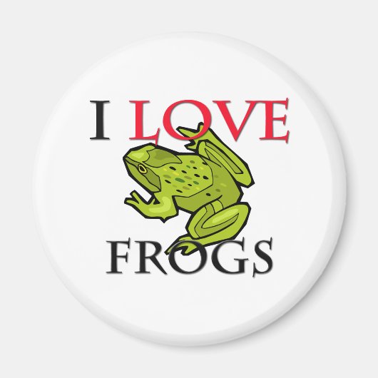 I Liebe Frogs Magnet (Vorne)