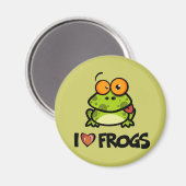 I Liebe Frogs Magnet (Vorderseite/Rückseite)